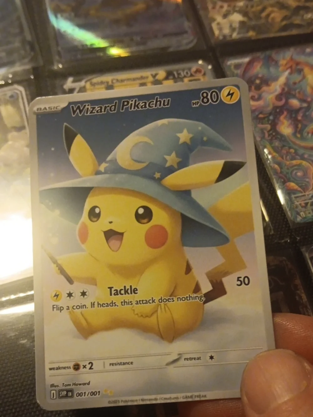 Wizard Pikachu Card - Blue